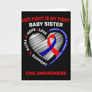 Her Fight Baby Sister Chd Awareness Heart Disease Card