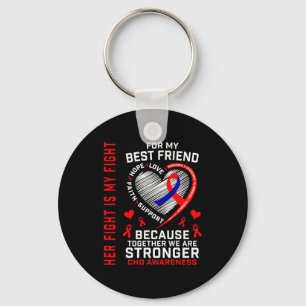 Her Fight Best Friend Chd Awareness Heart Disease Key Ring