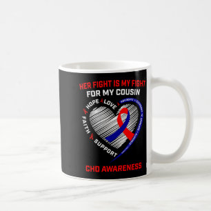 Her Fight Cousin Chd Awareness Heart Disease Graph Coffee Mug
