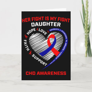 Her Fight Daughter Chd Awareness Heart Disease Gra Card