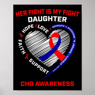 Her Fight Daughter Chd Awareness Heart Disease Gra Poster