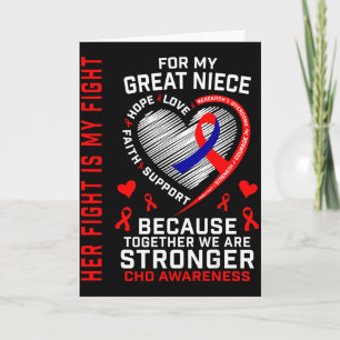 Her Fight Great Niece Chd Awareness Heart Disease Card