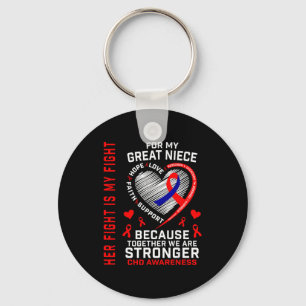 Her Fight Great Niece Chd Awareness Heart Disease Key Ring