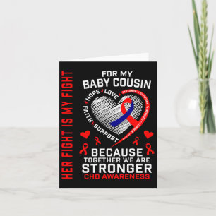 Her Fight Is My Fight Baby Cousin Warrior Heart Di Card