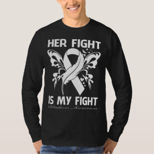 Her Fight Is My Fight BLINDNESS AWARENESS Butterfl T-Shirt