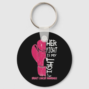 Her Fight Is My Fight Boxing Glove Breast Cancer A Key Ring