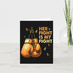 Her Fight Is My Fight Boxing Gloves Ms Awareness Card