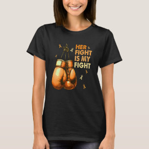 Her Fight Is My Fight Boxing Gloves MS Awareness T-Shirt