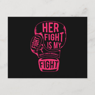 Her Fight is My Fight Breast Cancer Awareness Enclosure Card
