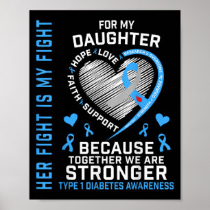 Her Fight Is My Fight Daughter Type 1 Diabetes Shi Poster