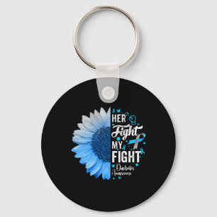 Her Fight Is My Fight Diabetes Awareness Gift For  Key Ring