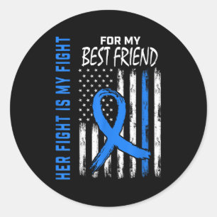 Her Fight Is My Fight Diabetes Awareness Shirt Bes Classic Round Sticker