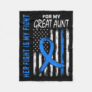 Her Fight Is My Fight Diabetes Awareness Shirt Gre Fleece Blanket