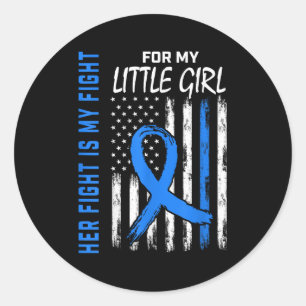 Her Fight Is My Fight Diabetes Awareness Shirt Lit Classic Round Sticker