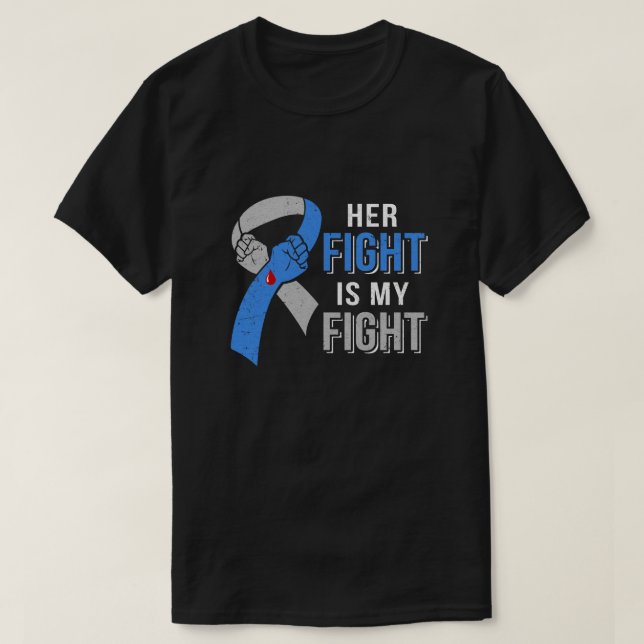 Her Fight Is My Fight Diabetes Awareness T-Shirt (Design Front)
