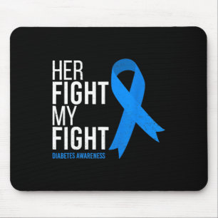 Her Fight is My Fight Diabetes Awareness Vintage Mouse Mat