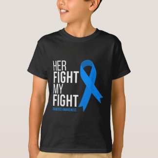 Her Fight is My Fight Diabetes Awareness Vintage  T-Shirt