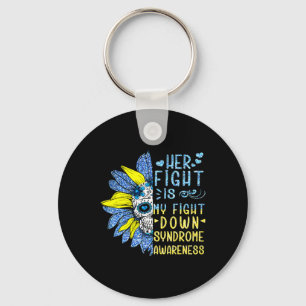 Her Fight Is My Fight Down Syndrome Awareness Cost Key Ring