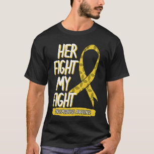 Her Fight Is My Fight Endometriosis Uterus Yellow  T-Shirt
