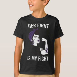 Her Fight Is My Fight Epilepsy Awareness Purple Wo T-Shirt