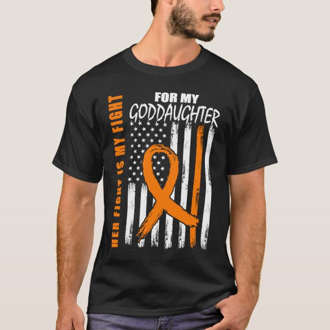 Her Fight Is My Fight Goddaughter Leukemia Awarene T-Shirt (Front)
