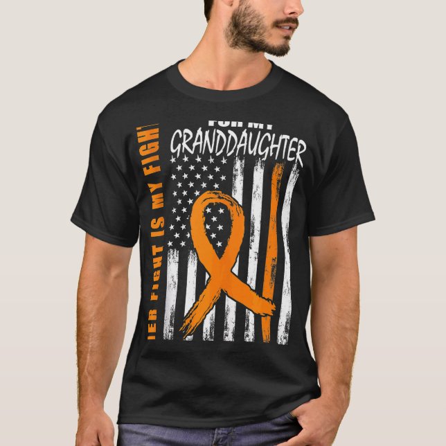 Her Fight Is My Fight Granddaughter Leukaemia Awar T-Shirt (Front)