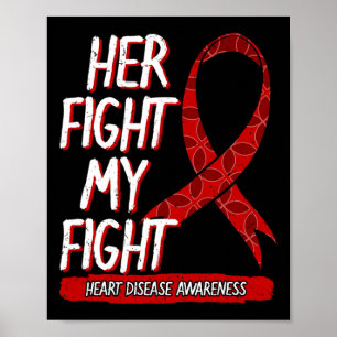 Her Fight Is My Fight Heart Disease Coronary Arter Poster