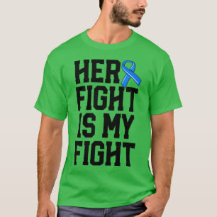 Her Fight Is My Fight Husband Men ALS Blue Ribbon T-Shirt