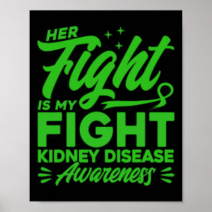 Her Fight Is My Fight Kidney Disease Awareness 2 Poster