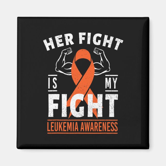 Her Fight is My Fight Leukaemia Cancer Awareness M Magnet (Front)
