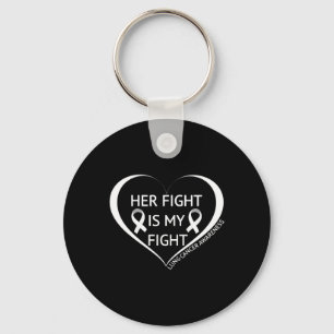 Her Fight Is My Fight Lung Cancer Awareness Month Key Ring
