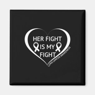 Her Fight Is My Fight Lung Cancer Awareness Month Magnet