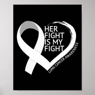 Her Fight Is My Fight Lung Cancer Awareness Month  Poster