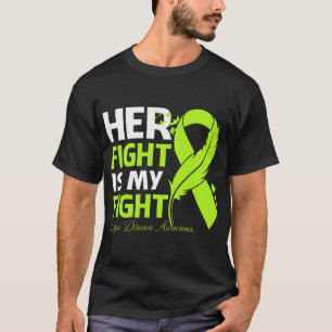 Her Fight Is My Fight Lyme Disease Awareness Feath T-Shirt