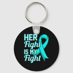 Her Fight Is My Fight Ptsd Stress Awareness Ribbon Key Ring