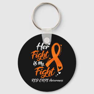Her Fight Is My Fight Rsd Crps Awareness Ribbon Key Ring
