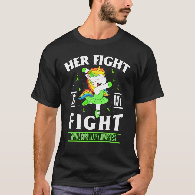 Her Fight Is My Fight Spinal Cord Injury Awareness T-Shirt (Front)