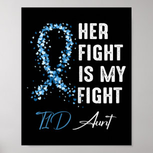 Her Fight Is My Fight T1d Aunt Type 1 Diabetes Awa Poster