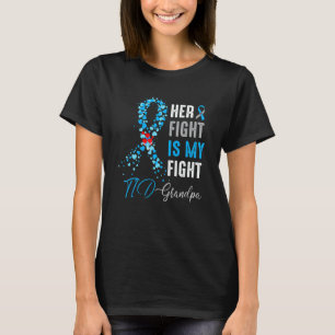 Her Fight is My Fight T1D Grandpa Diabetes Awarene T-Shirt