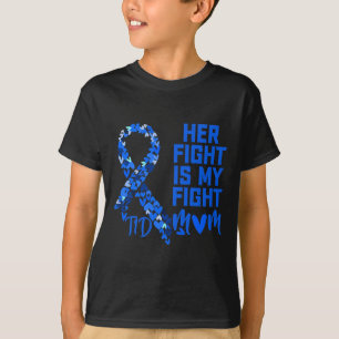 Her Fight Is My Fight T1D Mum Type 1 Diabetes Awar T-Shirt