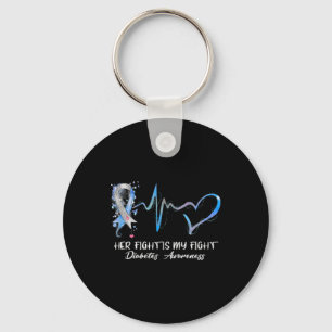 Her Fight Is My Fight Type 1 Diabetes Awareness Gi Key Ring