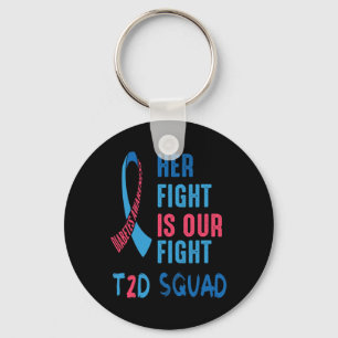 Her Fight Is Our Fight Diabetes Awareness Day T2d Key Ring