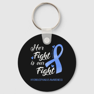 Her Fight Is Our Fight Hydrocephalus Awareness Key Ring