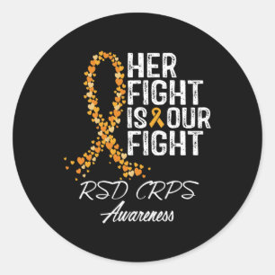 Her Fight Is Our Fight Rsd Crps Awareness 2 Classic Round Sticker