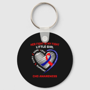 Her Fight Little Girl Chd Awareness Heart Disease Key Ring