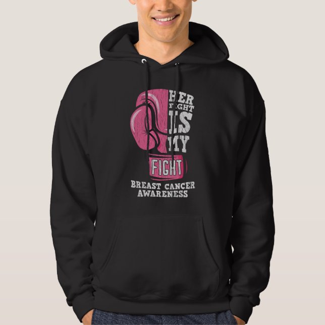 Her Fight My Fight Breast Cancer Awareness Family Hoodie (Front)