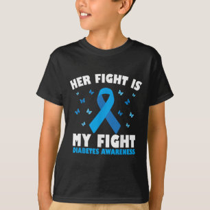 Her Fight My Fight Diabetes Awareness Diabetic Sup T-Shirt