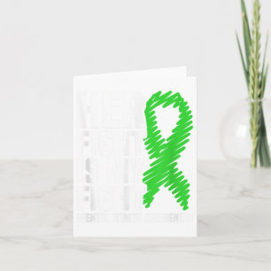 Her Fight My Fight Green Ribbon Mental Health Awar Card