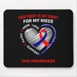 Her Fight Niece Chd Awareness Heart Disease Graphi Mouse Mat