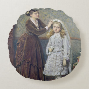 Her First Communion Round Cushion
